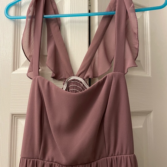 Show me your mumu June maxi dress in antique rose chiffon - Picture 2 of 3